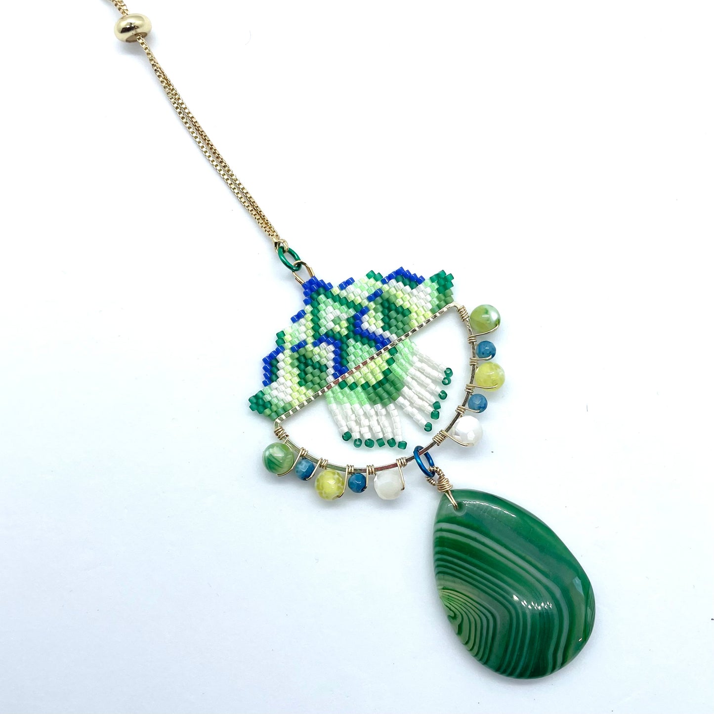 Thea Beaded Pendant Necklace