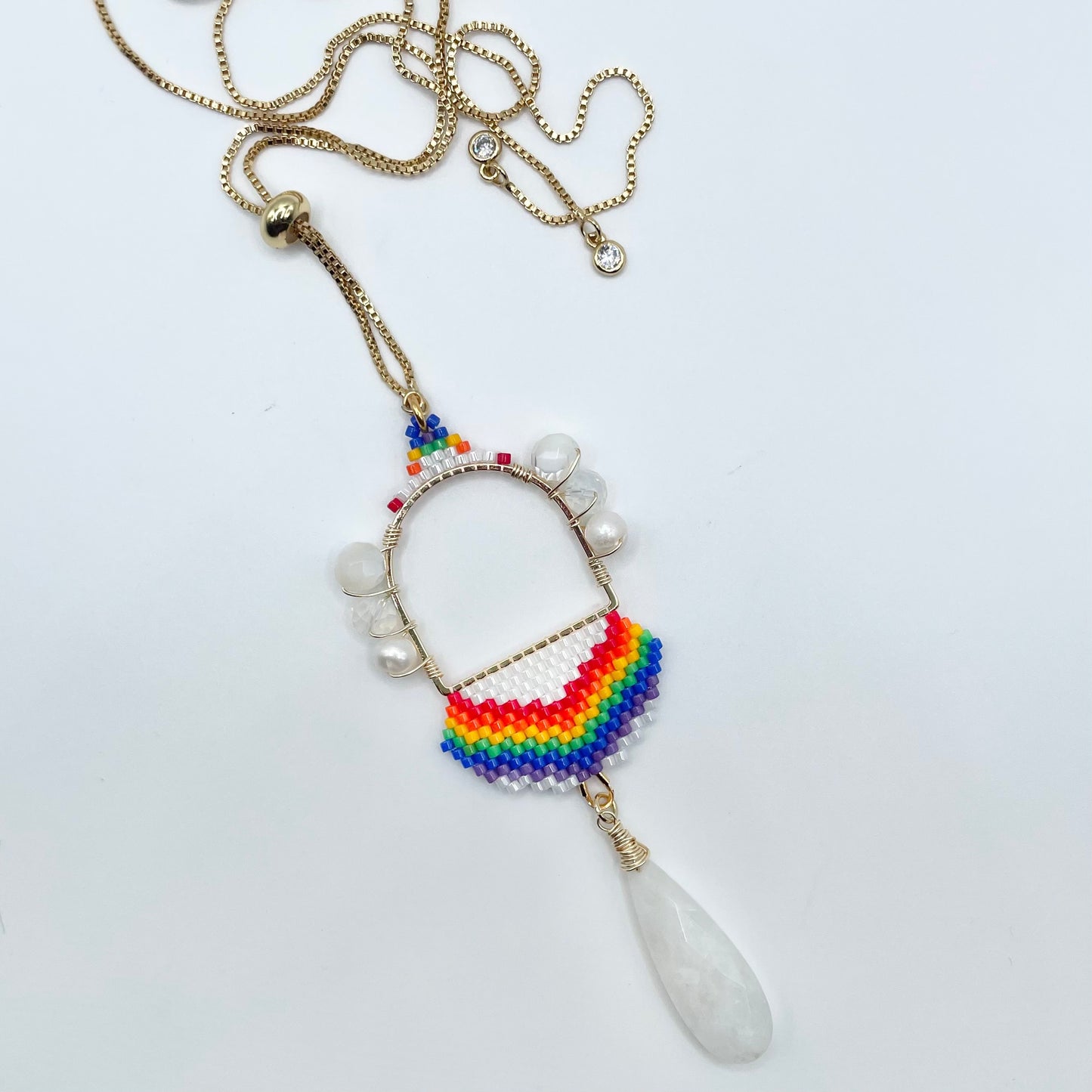 Pride Beaded Pendant Necklace