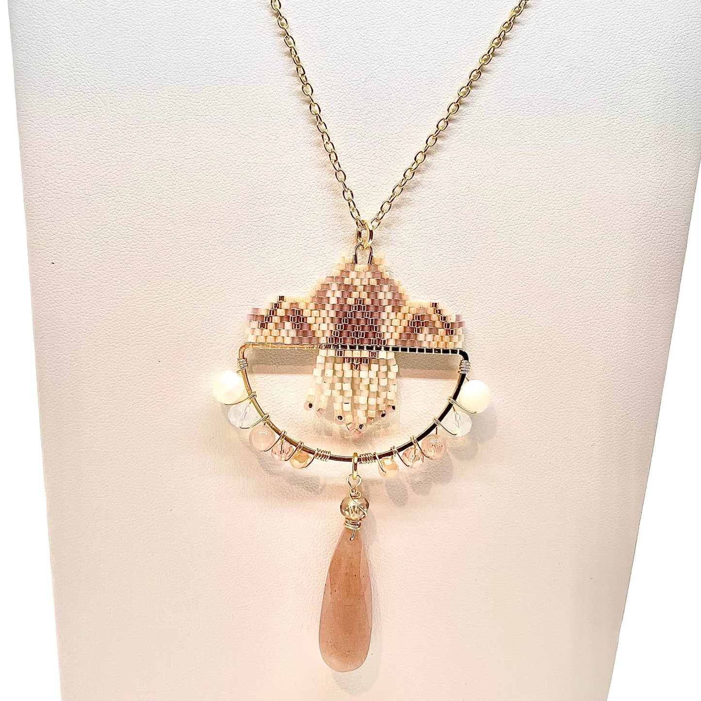 Isabella Beaded Pendant Necklace