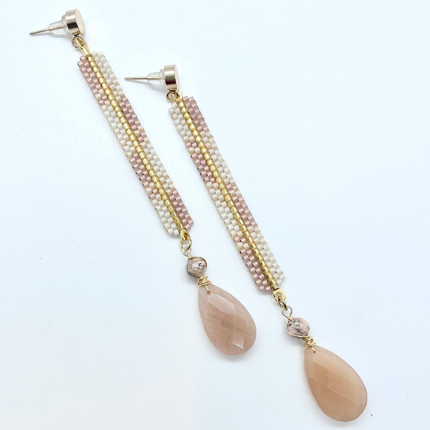 Isabella Beaded bar Earrings